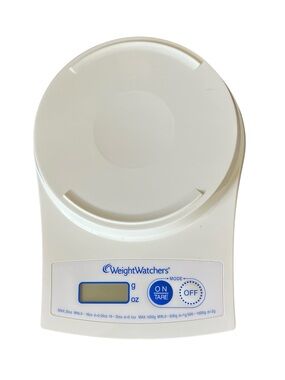 Weight Watchers Compact Digital Kitchen Scale White Blue LCD Food Portion Scale